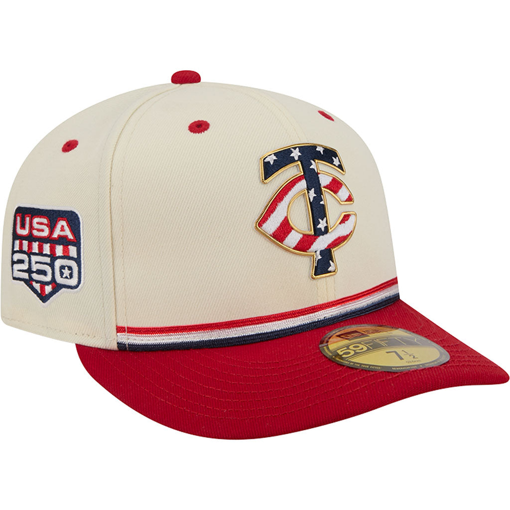 MLB Minnesota Twins New Era 2026 4th of July 59FIFTY Fitted Hat - Cream