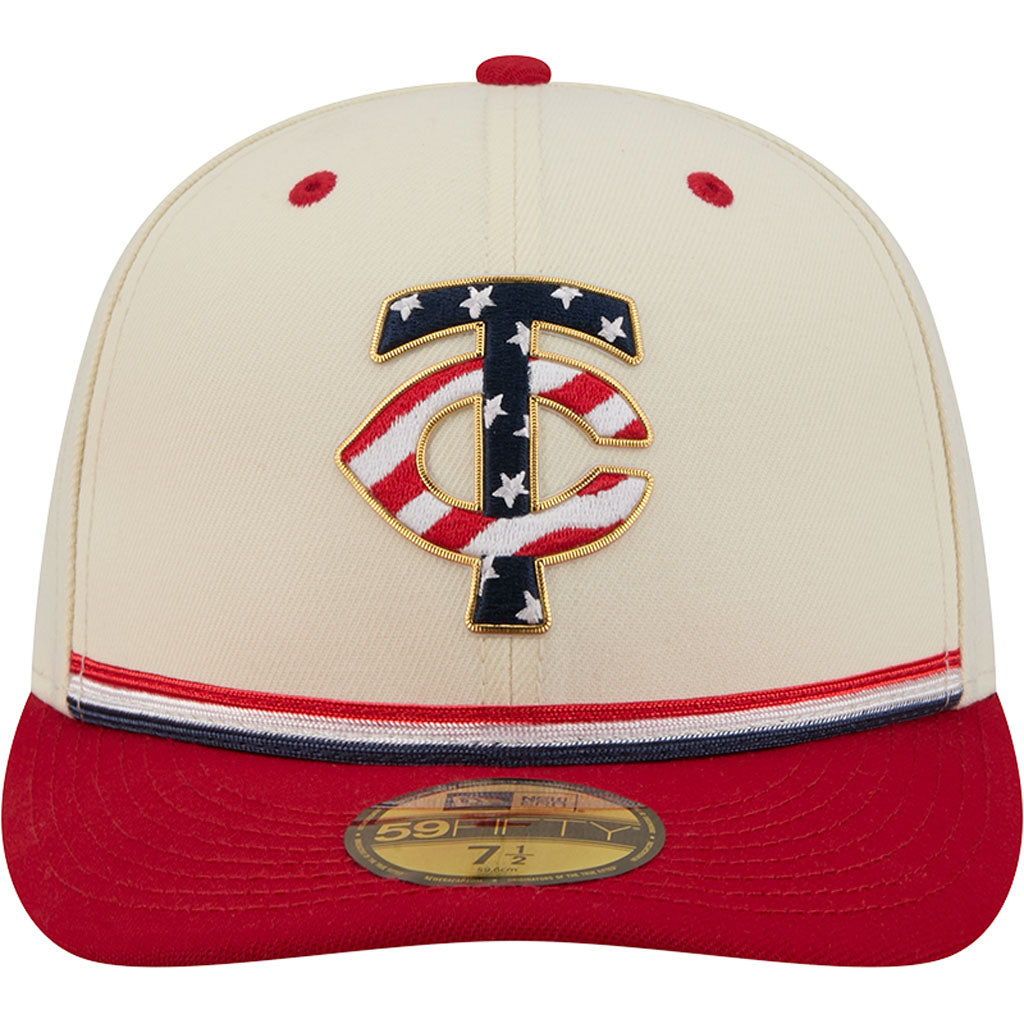 MLB Minnesota Twins New Era 2026 4th of July 59FIFTY Fitted Hat - Cream