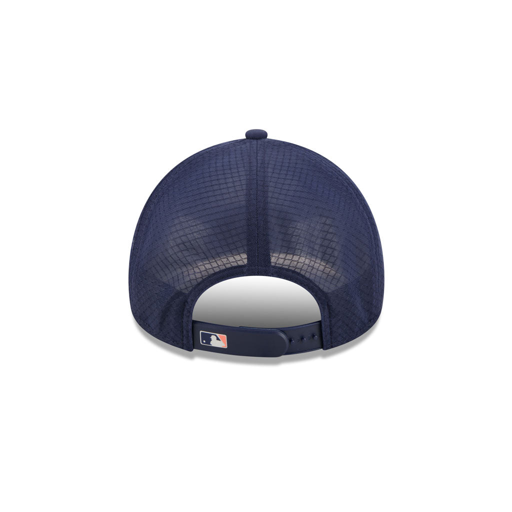 MLB Milwaukee Brewers New Era 2026 Batting Practice City Connect Apex 9FORTY Snapback Hat - Navy