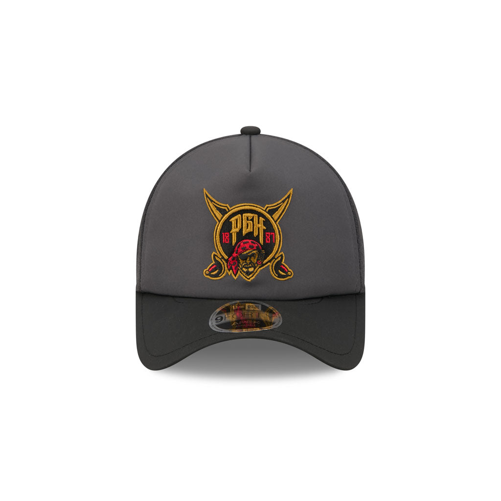 MLB Pittsburgh Pirates New Era 2026 Batting Practice City Connect Apex 9FORTY Snapback Hat - Black