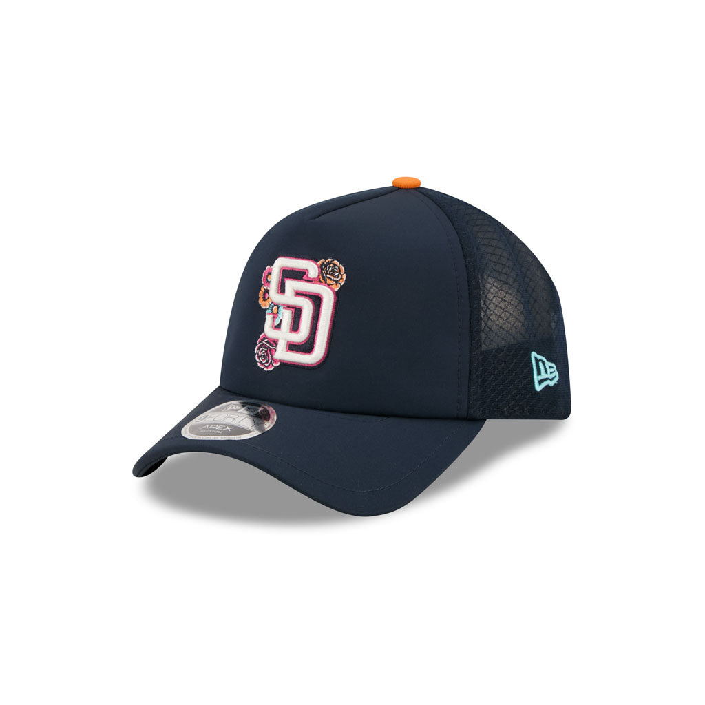 MLB San Diego Padres New Era 2026 City Connect Batting Practice Apex 9FORTY Snapback Hat - Brown