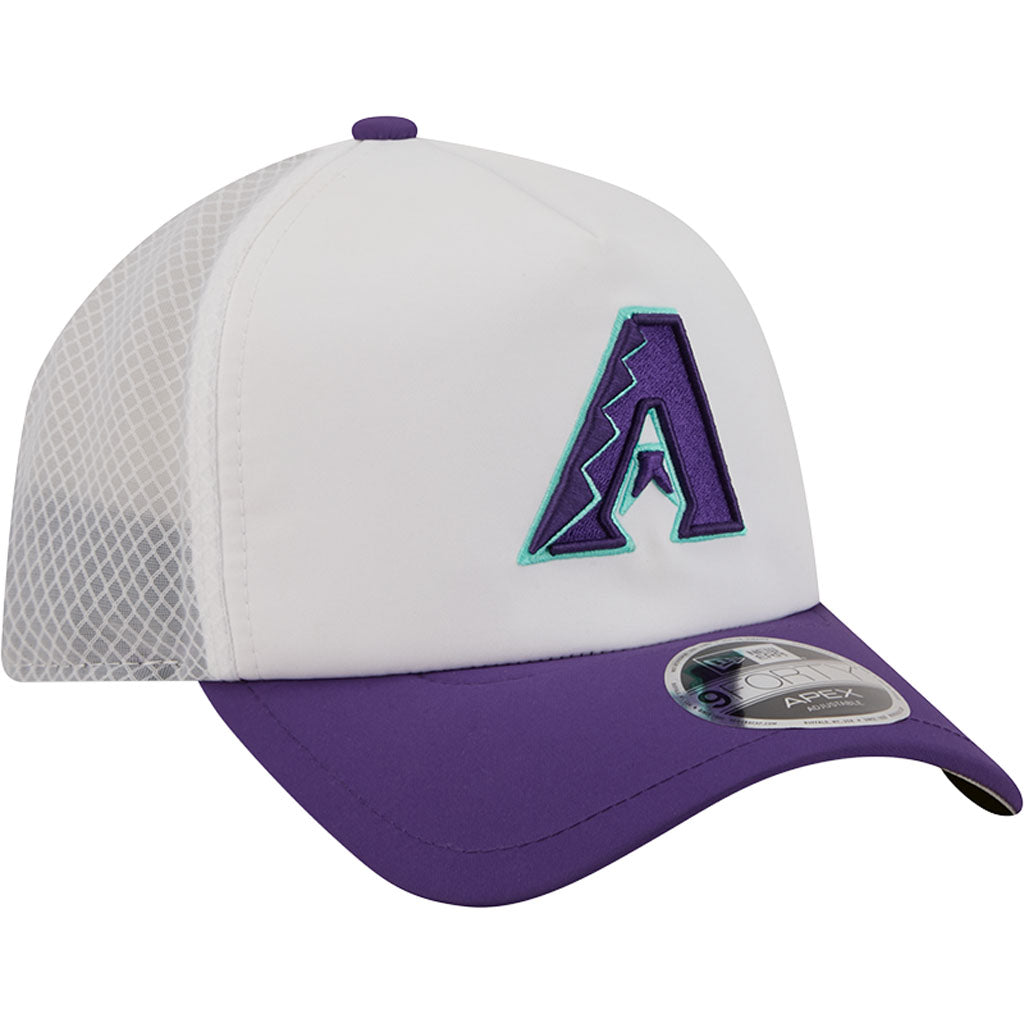 MLB Arizona Diamondbacks New Era City Connect Two-Tone Batting Practice Apex 9FORTY Snapback Hat - White