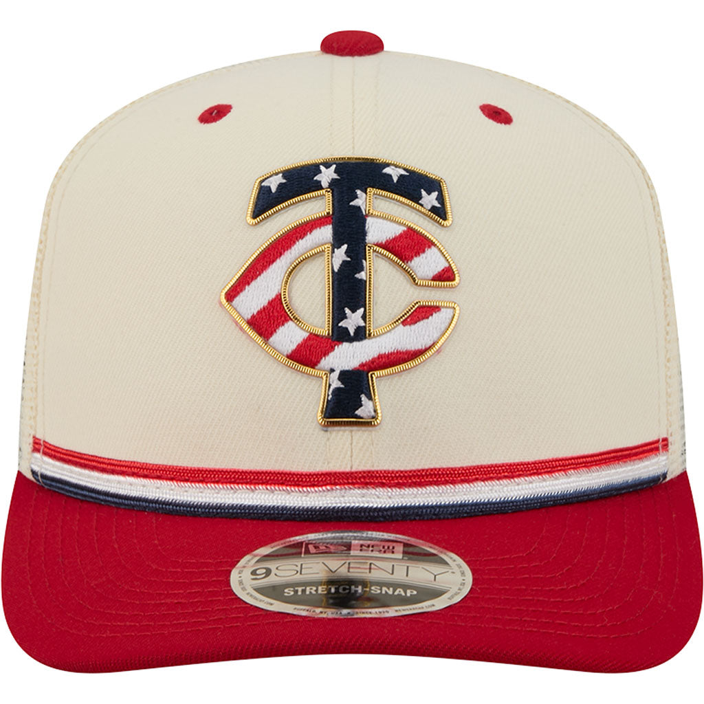 MLB Minnesota Twins New Era 2026 4th of July 9SEVENTY Stretch Snapback Hat - Cream