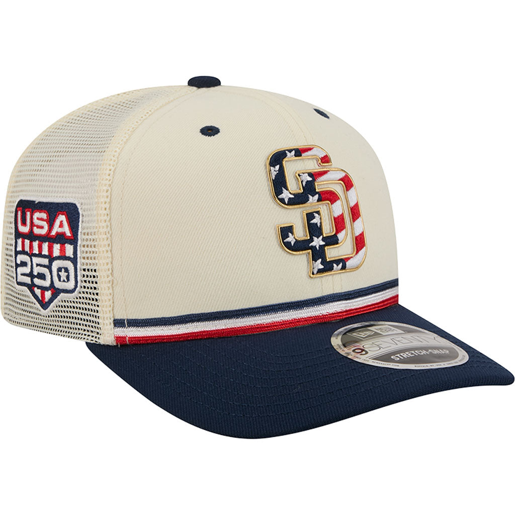 MLB San Diego Padres New Era 2026 4th of July 9SEVENTY Stretch Snapback Hat - Cream