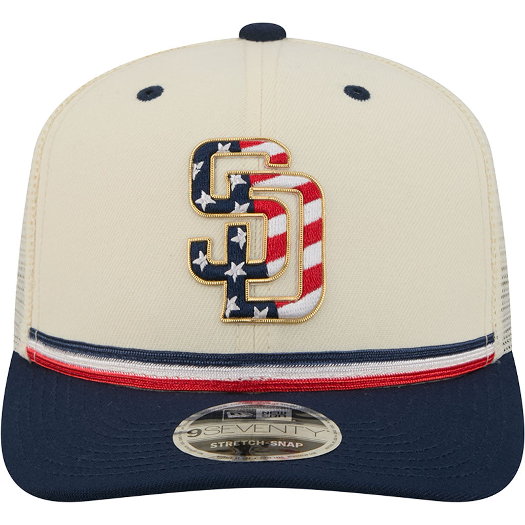 MLB San Diego Padres New Era 2026 4th of July 9SEVENTY Stretch Snapback Hat - Cream