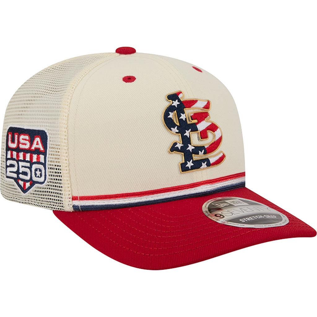 MLB St. Louis Cardinals New Era 2026 4th of July 9SEVENTY Stretch Snapback Hat - Cream