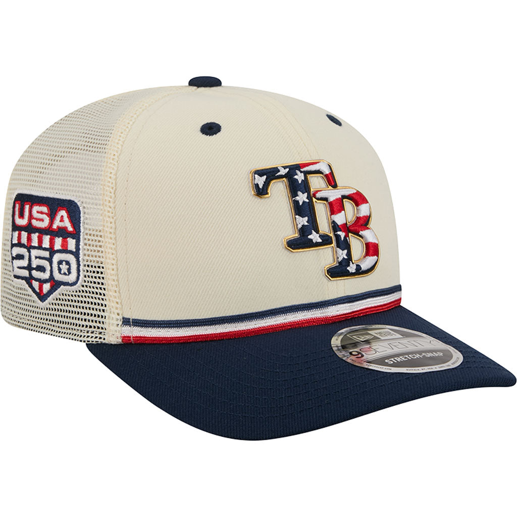 MLB Tampa Bay Rays New Era 2026 4th of July 9SEVENTY Stretch Snapback Hat - Cream