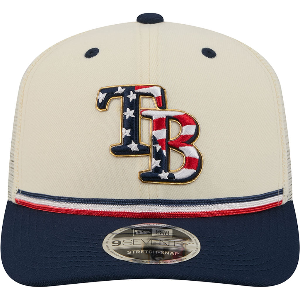 MLB Tampa Bay Rays New Era 2026 4th of July 9SEVENTY Stretch Snapback Hat - Cream