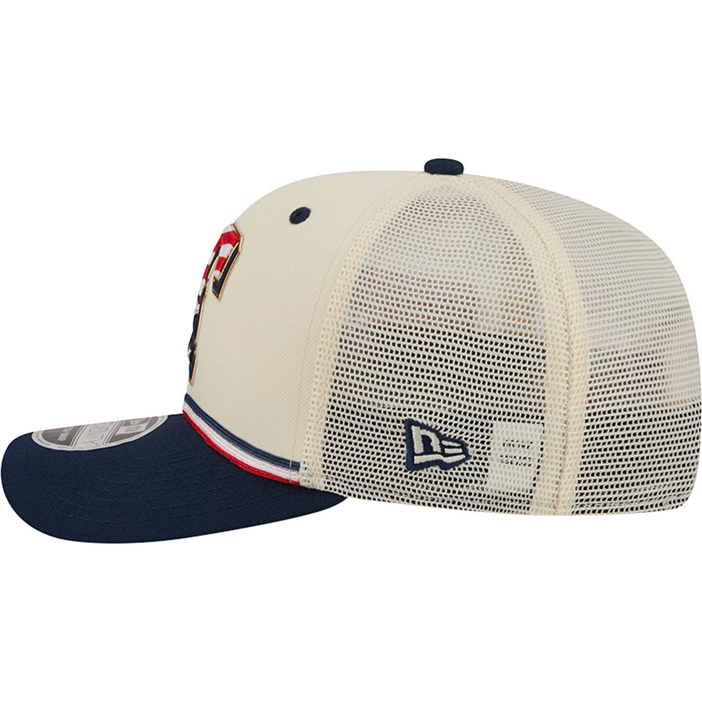 MLB Texas Rangers New Era 2026 4th of July 9SEVENTY Stretch Snapback Hat - Cream