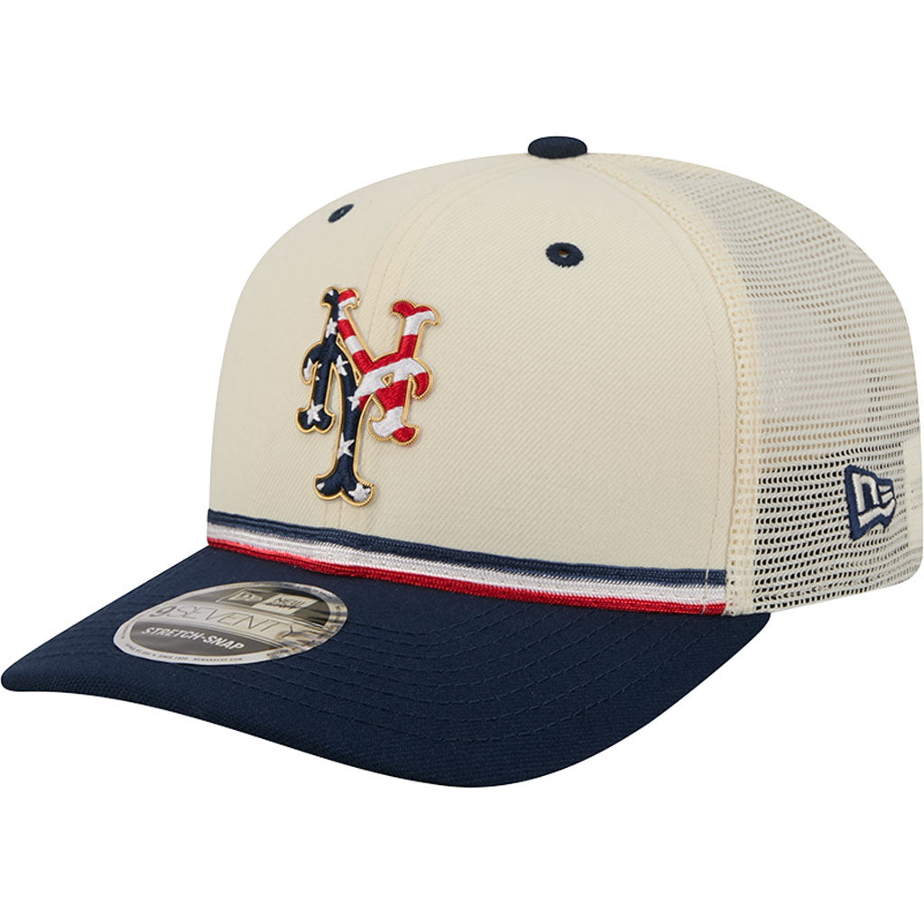 MLB New York Mets New Era 2026 4th of July 9SEVENTY Stretch Snapback Hat - Cream