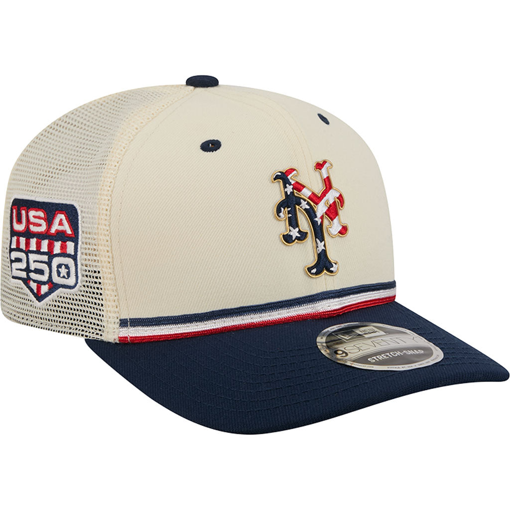 MLB New York Mets New Era 2026 4th of July 9SEVENTY Stretch Snapback Hat - Cream