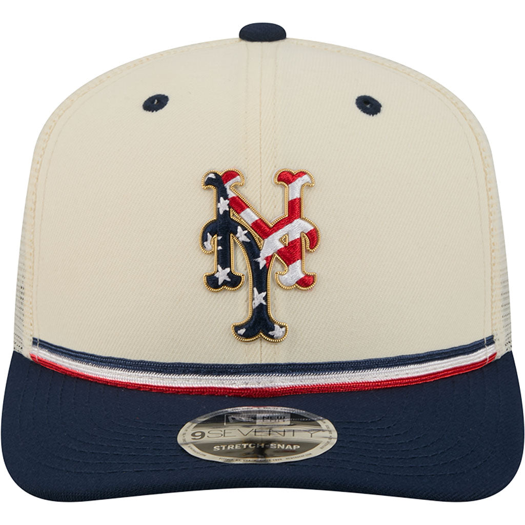MLB New York Mets New Era 2026 4th of July 9SEVENTY Stretch Snapback Hat - Cream