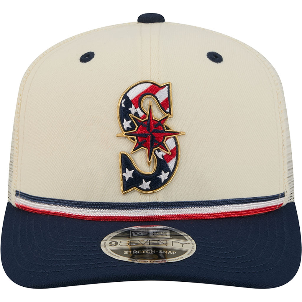 MLB Seattle Mariners New Era 2026 4th of July 9SEVENTY Stretch Snapback Hat - Cream