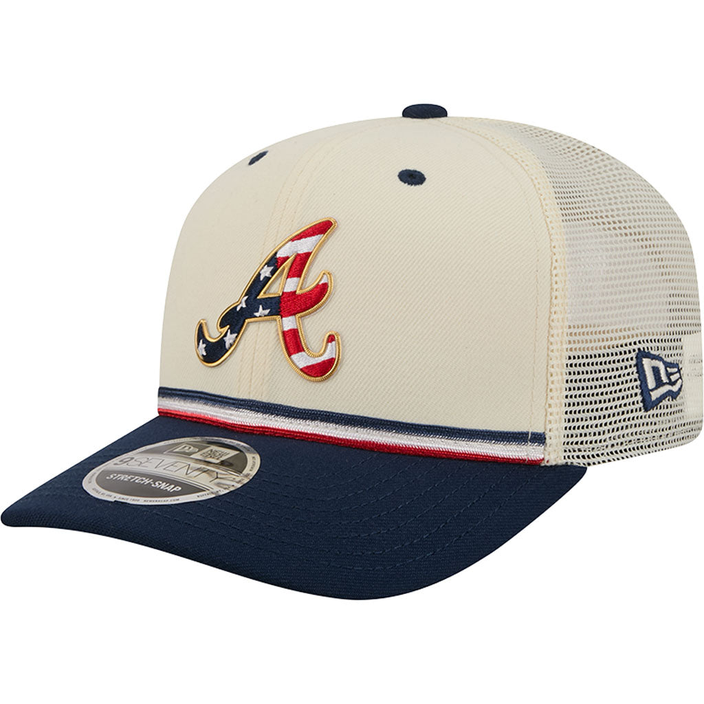 MLB Atlanta Braves New Era 2026 4th of July 9SEVENTY Stretch Snapback Hat - Cream