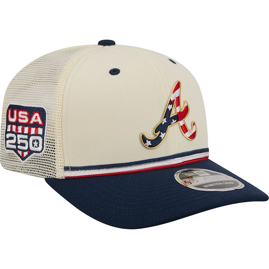 MLB Atlanta Braves New Era 2026 4th of July 9SEVENTY Stretch Snapback Hat - Cream