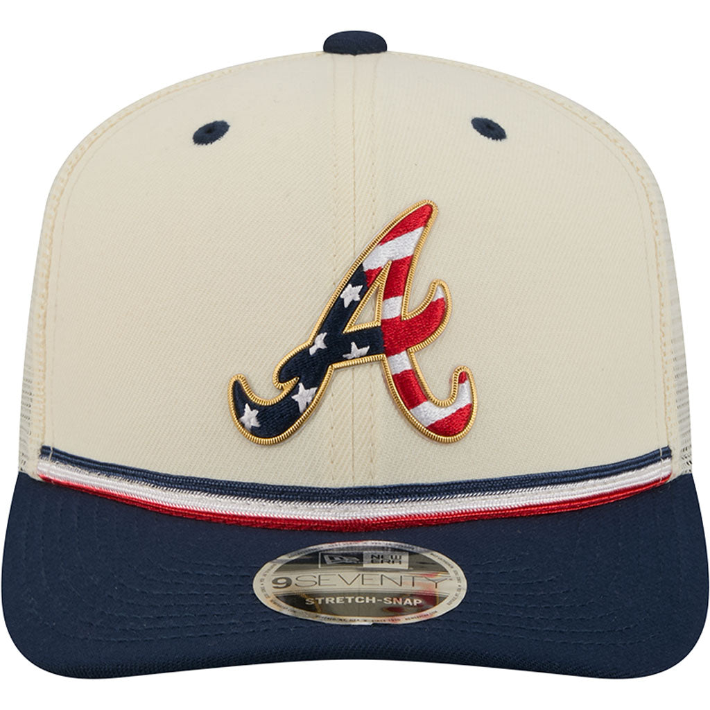 MLB Atlanta Braves New Era 2026 4th of July 9SEVENTY Stretch Snapback Hat - Cream