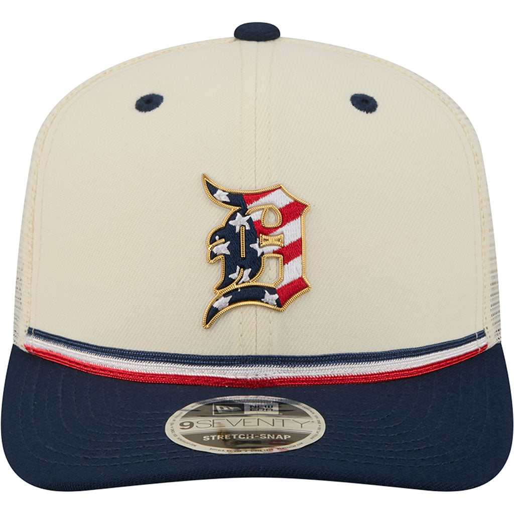 MLB Detroit Tigers New Era 2026 4th of July 9SEVENTY Stretch Snapback Hat - Cream