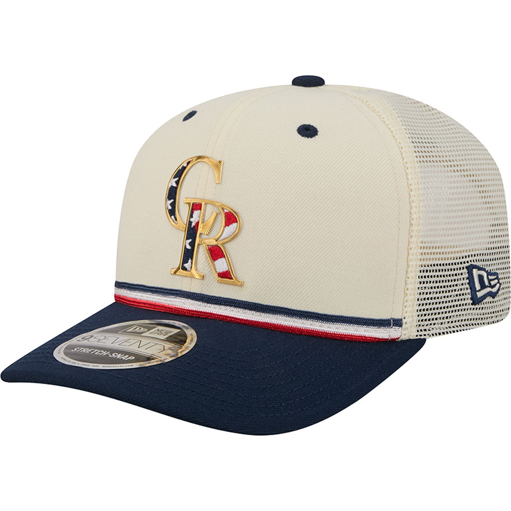 MLB Colorado Rockies New Era 2026 4th of July 9SEVENTY Stretch Snapback Hat - Cream