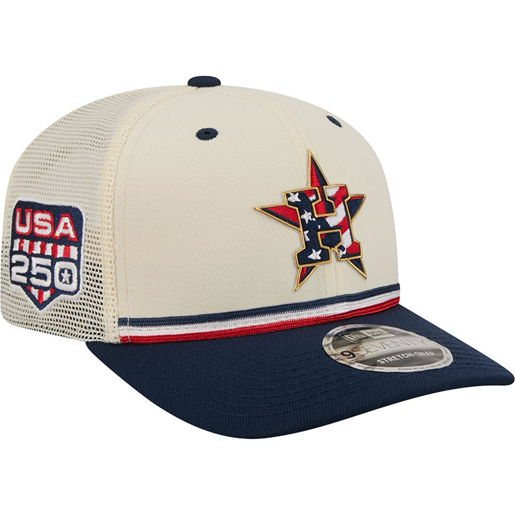 MLB Houston Astros New Era 2026 4th of July 9SEVENTY Stretch Snapback Hat - Cream