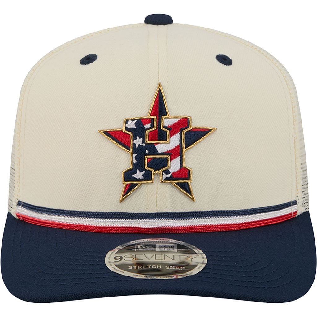 MLB Houston Astros New Era 2026 4th of July 9SEVENTY Stretch Snapback Hat - Cream