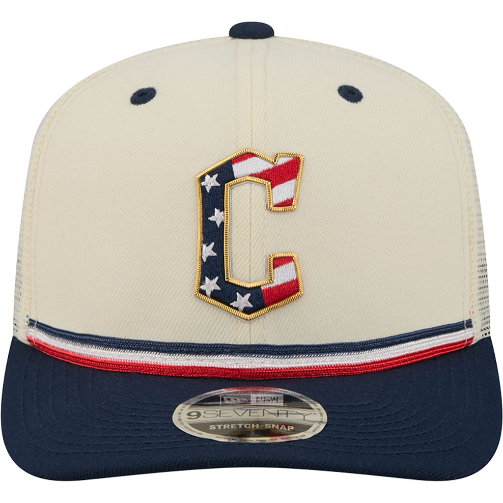 MLB Cleveland Guardians New Era 2026 4th of July 9SEVENTY Stretch Snapback Hat - Cream
