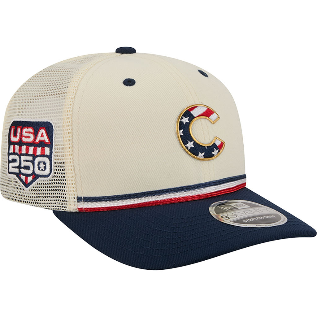 MLB Chicago Cubs New Era 2026 4th of July 9SEVENTY Stretch Snapback Hat - Cream