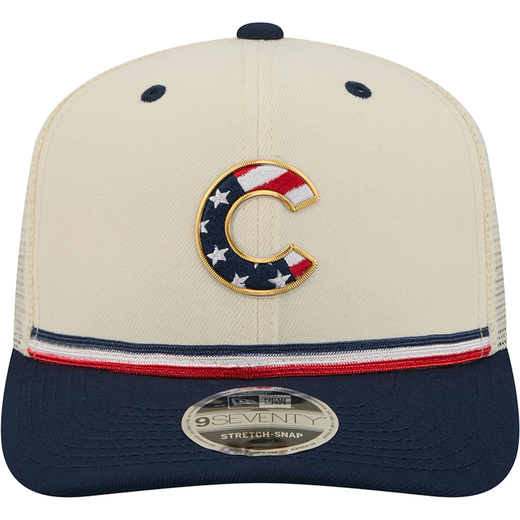 MLB Chicago Cubs New Era 2026 4th of July 9SEVENTY Stretch Snapback Hat - Cream
