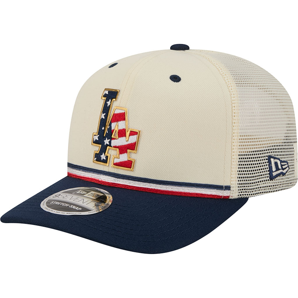 MLB Los Angeles Dodgers New Era 2026 4th of July 9SEVENTY Stretch Snapback Hat - Cream