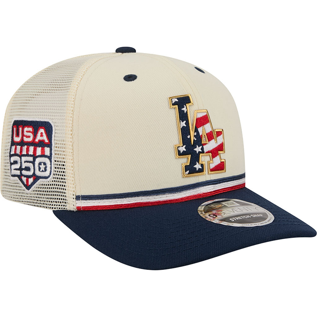 MLB Los Angeles Dodgers New Era 2026 4th of July 9SEVENTY Stretch Snapback Hat - Cream