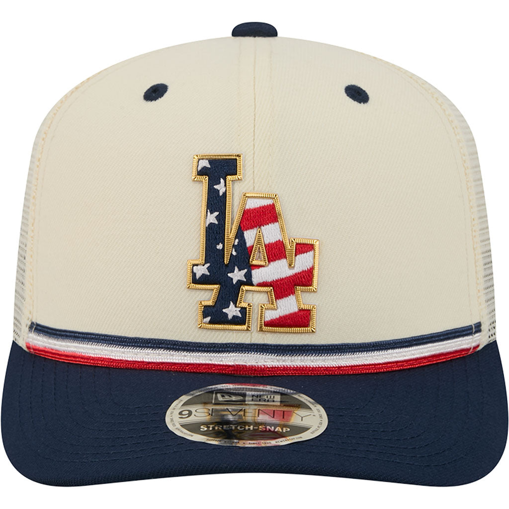 MLB Los Angeles Dodgers New Era 2026 4th of July 9SEVENTY Stretch Snapback Hat - Cream