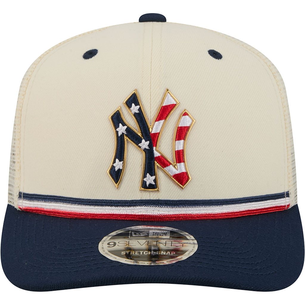 MLB New York Yankees New Era 2026 4th of July 9SEVENTY Stretch Snapback Hat - Cream