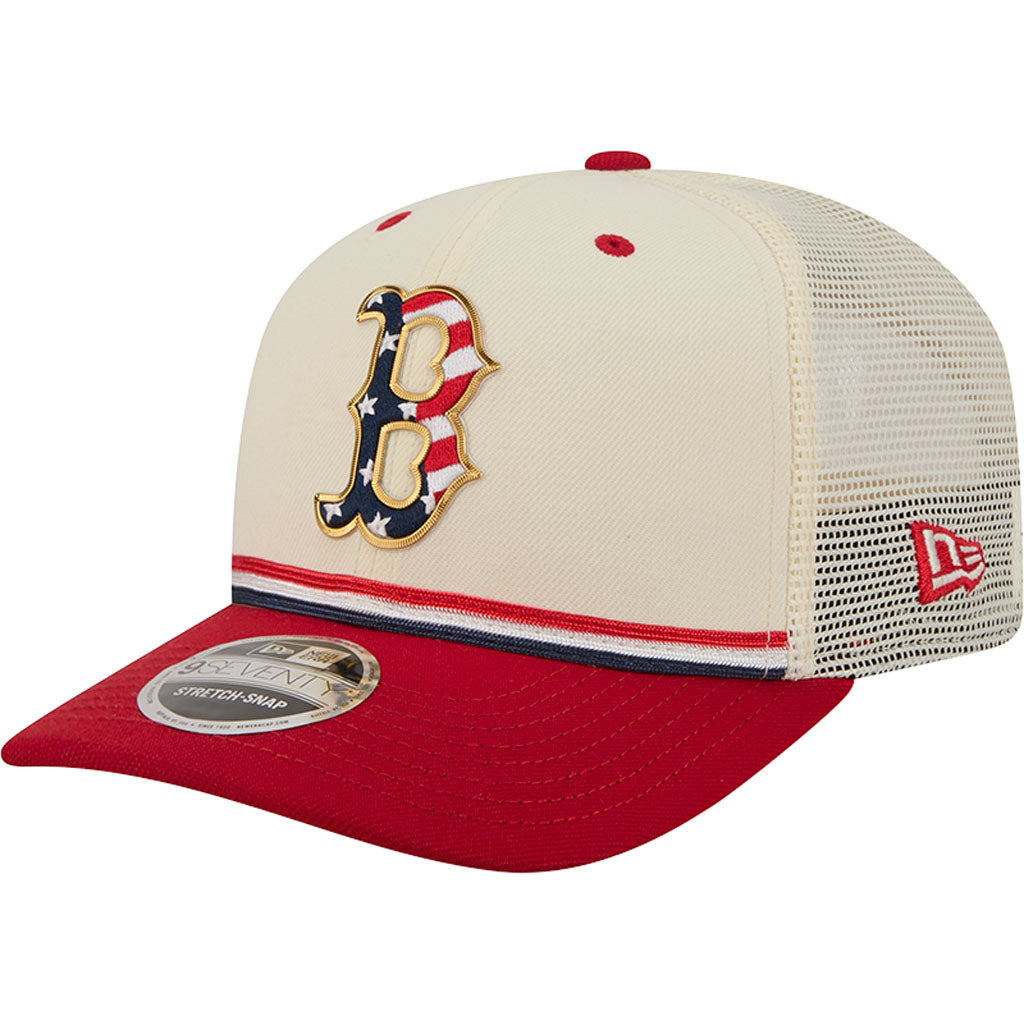 MLB Boston Red Sox New Era 2026 4th of July 9SEVENTY Stretch Snapback Hat - Cream