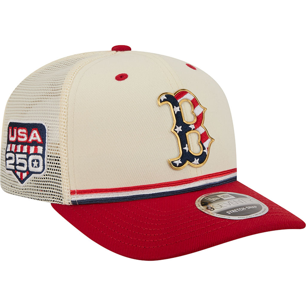 MLB Boston Red Sox New Era 2026 4th of July 9SEVENTY Stretch Snapback Hat - Cream