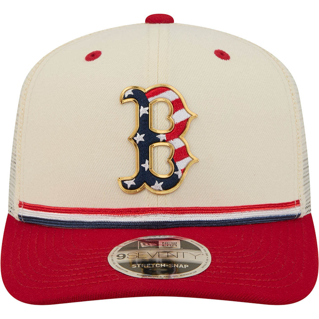 MLB Boston Red Sox New Era 2026 4th of July 9SEVENTY Stretch Snapback Hat - Cream