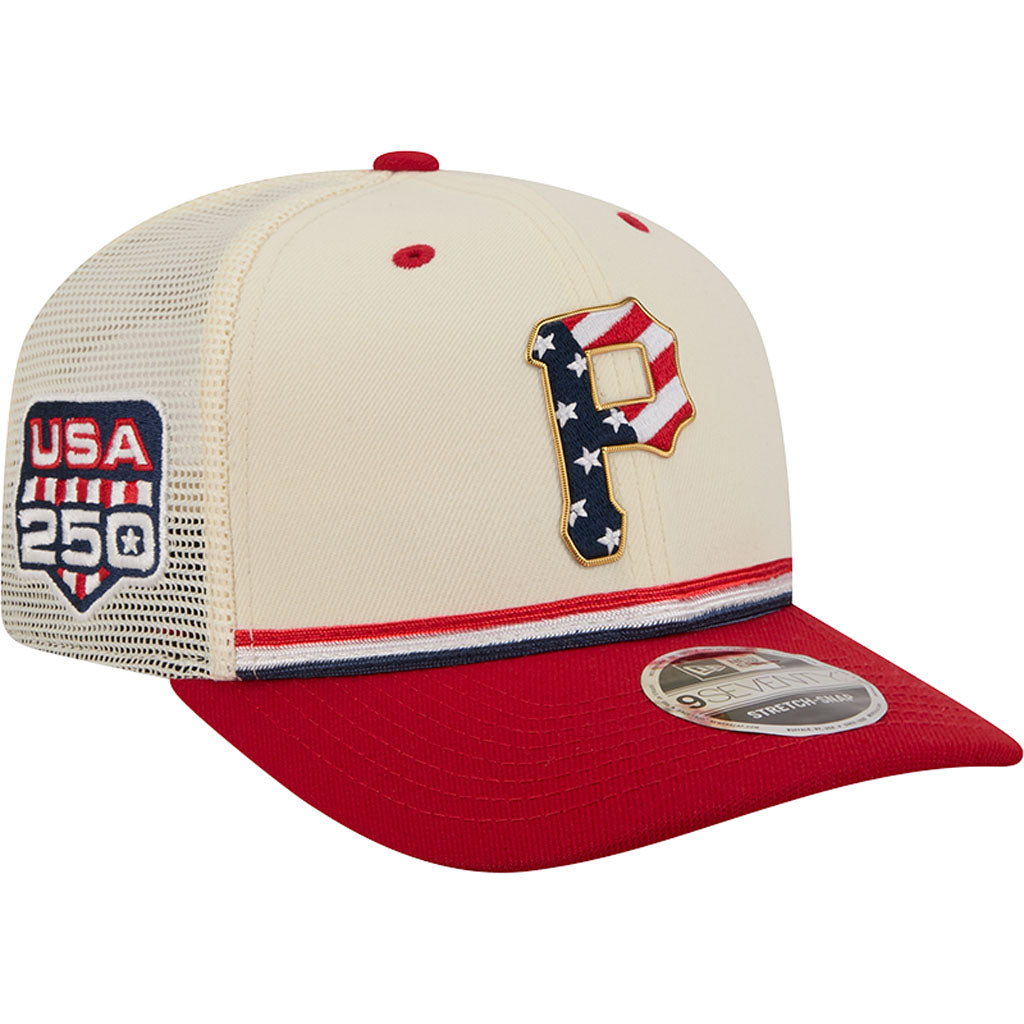 MLB Pittsburgh Pirates New Era 2026 4th of July 9SEVENTY Stretch Snapback Hat - Cream