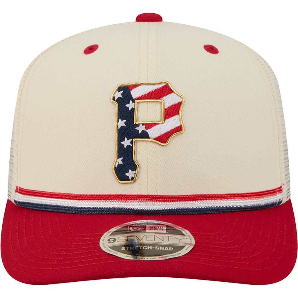 MLB Pittsburgh Pirates New Era 2026 4th of July 9SEVENTY Stretch Snapback Hat - Cream