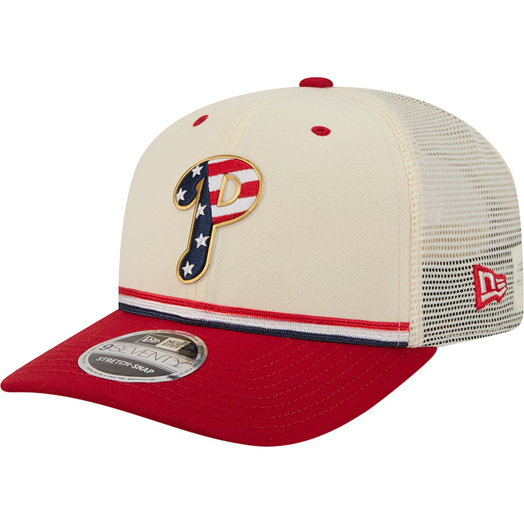 MLB Philadelphia Phillies New Era 2026 4th of July 9SEVENTY Stretch Snapback Hat - Cream