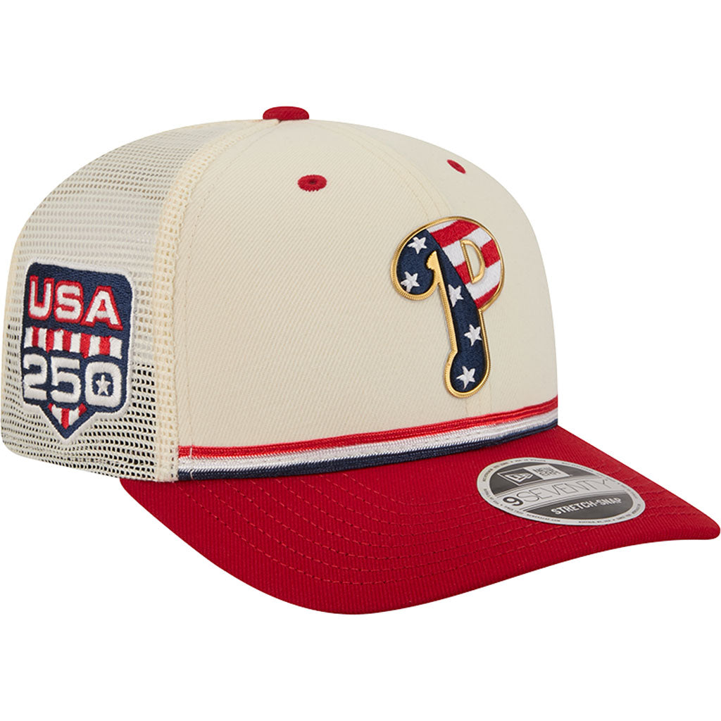 MLB Philadelphia Phillies New Era 2026 4th of July 9SEVENTY Stretch Snapback Hat - Cream