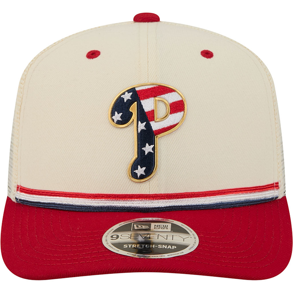 MLB Philadelphia Phillies New Era 2026 4th of July 9SEVENTY Stretch Snapback Hat - Cream