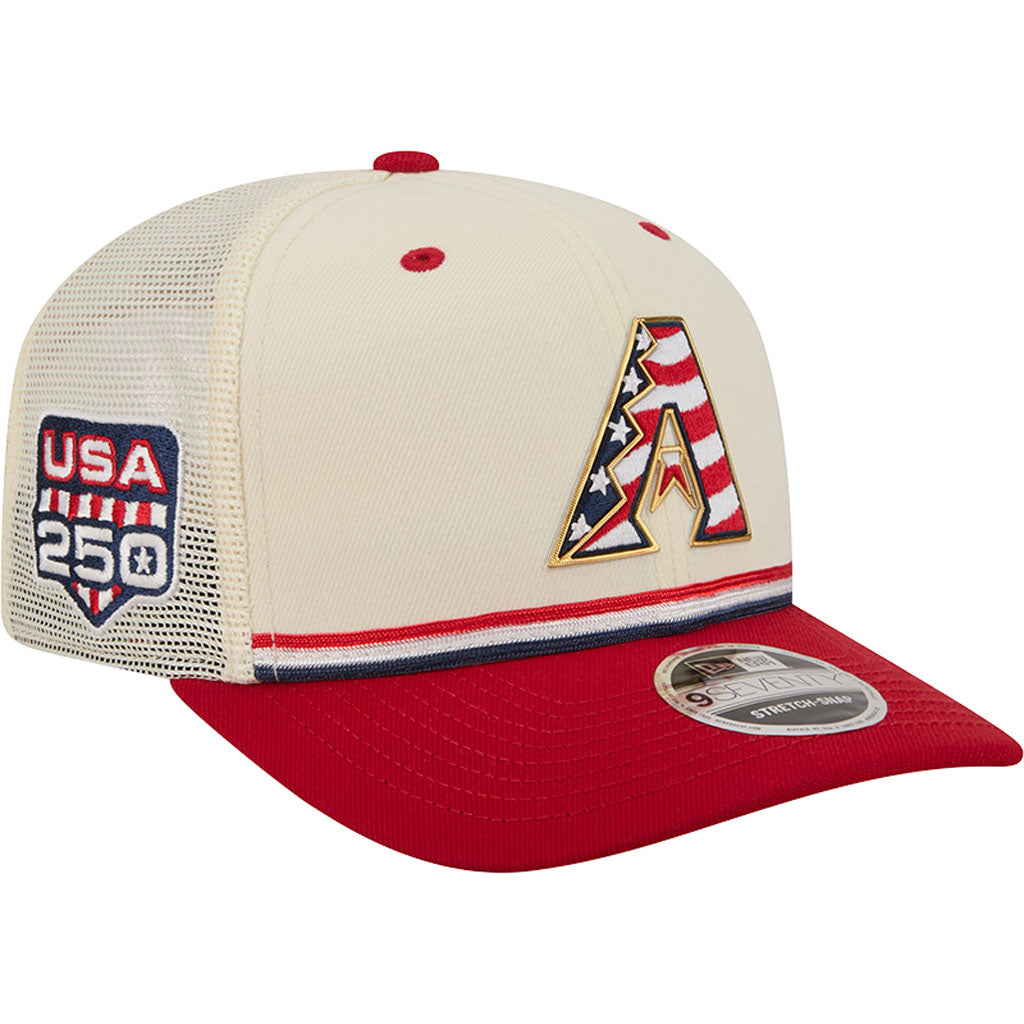 MLB Arizona Diamondbacks New Era 2026 4th of July 9SEVENTY Stretch Snapback Hat - Cream