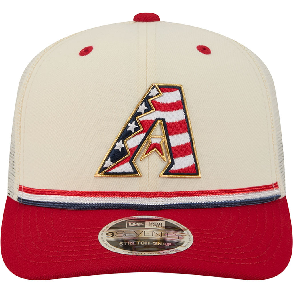 MLB Arizona Diamondbacks New Era 2026 4th of July 9SEVENTY Stretch Snapback Hat - Cream