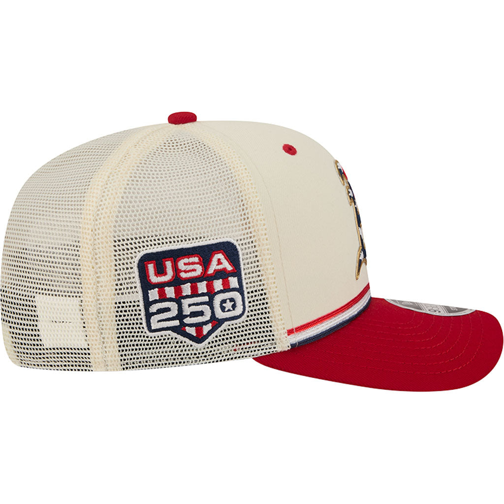 MLB Athletics New Era 2026 4th of July 9SEVENTY Stretch Snapback Hat - Cream