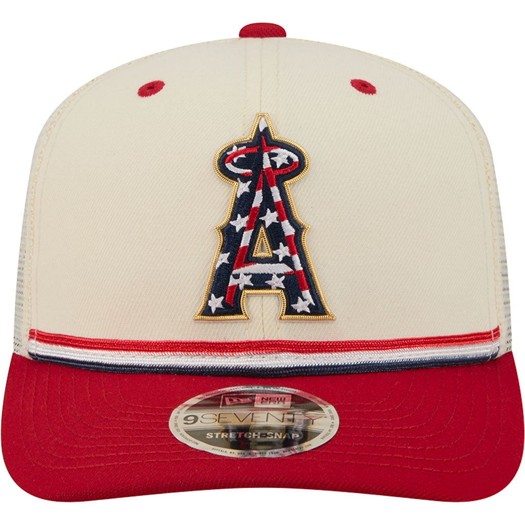 MLB Los Angeles Angels New Era 2026 4th of July 9SEVENTY Stretch Snapback Hat - Cream