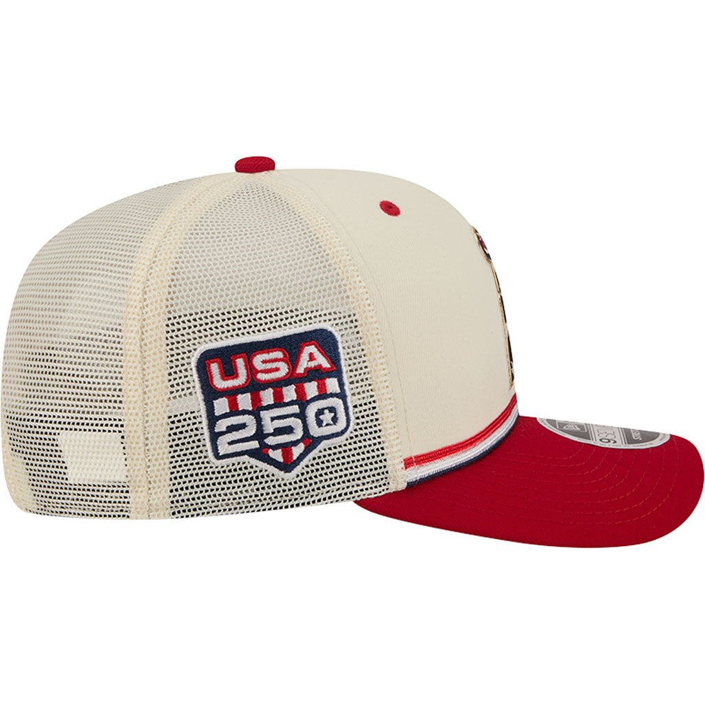 MLB Los Angeles Angels New Era 2026 4th of July 9SEVENTY Stretch Snapback Hat - Cream