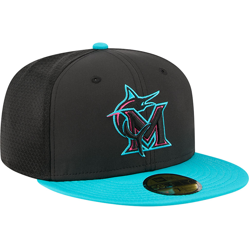MLB Miami Marlins New Era City Connect Batting Practice 59FIFTY Fitted Hat - Black