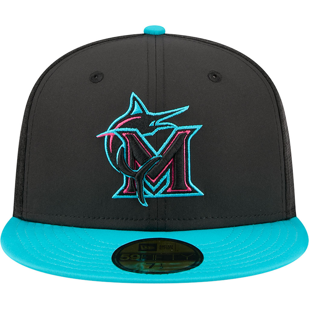 MLB Miami Marlins New Era City Connect Batting Practice 59FIFTY Fitted Hat - Black