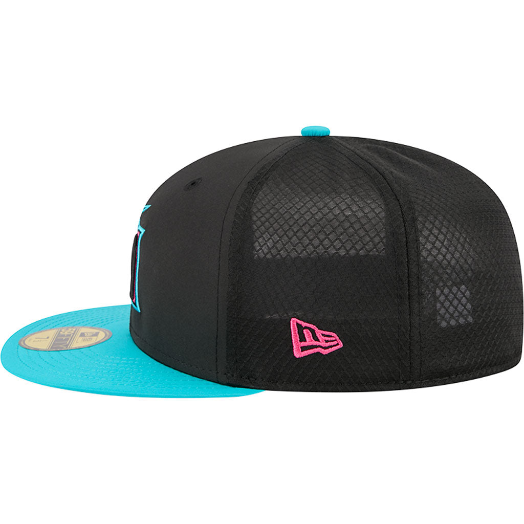 MLB Miami Marlins New Era City Connect Batting Practice 59FIFTY Fitted Hat - Black