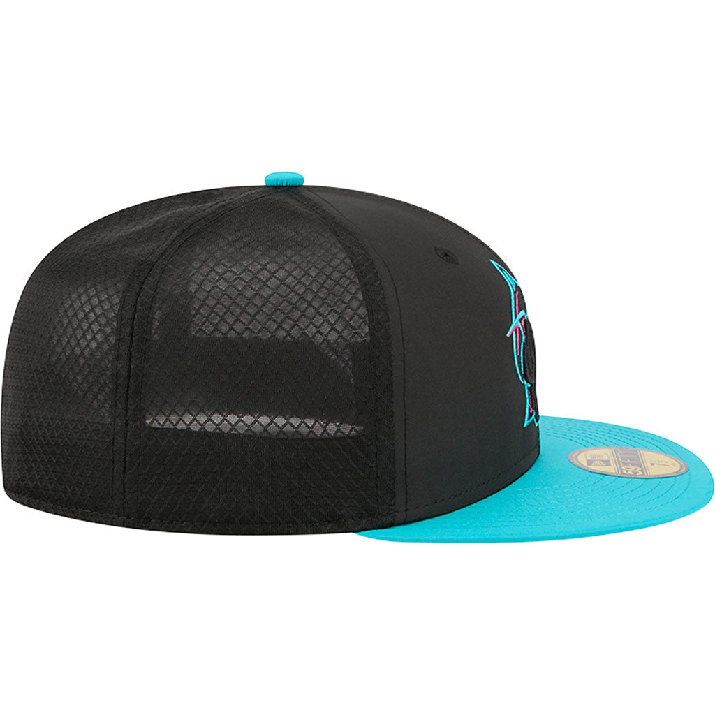 MLB Miami Marlins New Era City Connect Batting Practice 59FIFTY Fitted Hat - Black