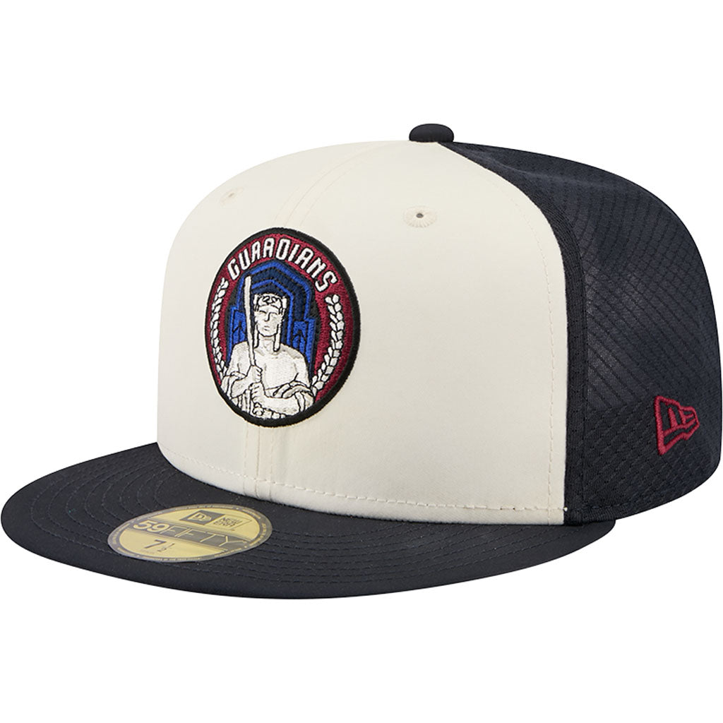 MLB Cleveland Guardians New Era City Connect Batting Practice 59FIFTY Fitted Hat - Cream