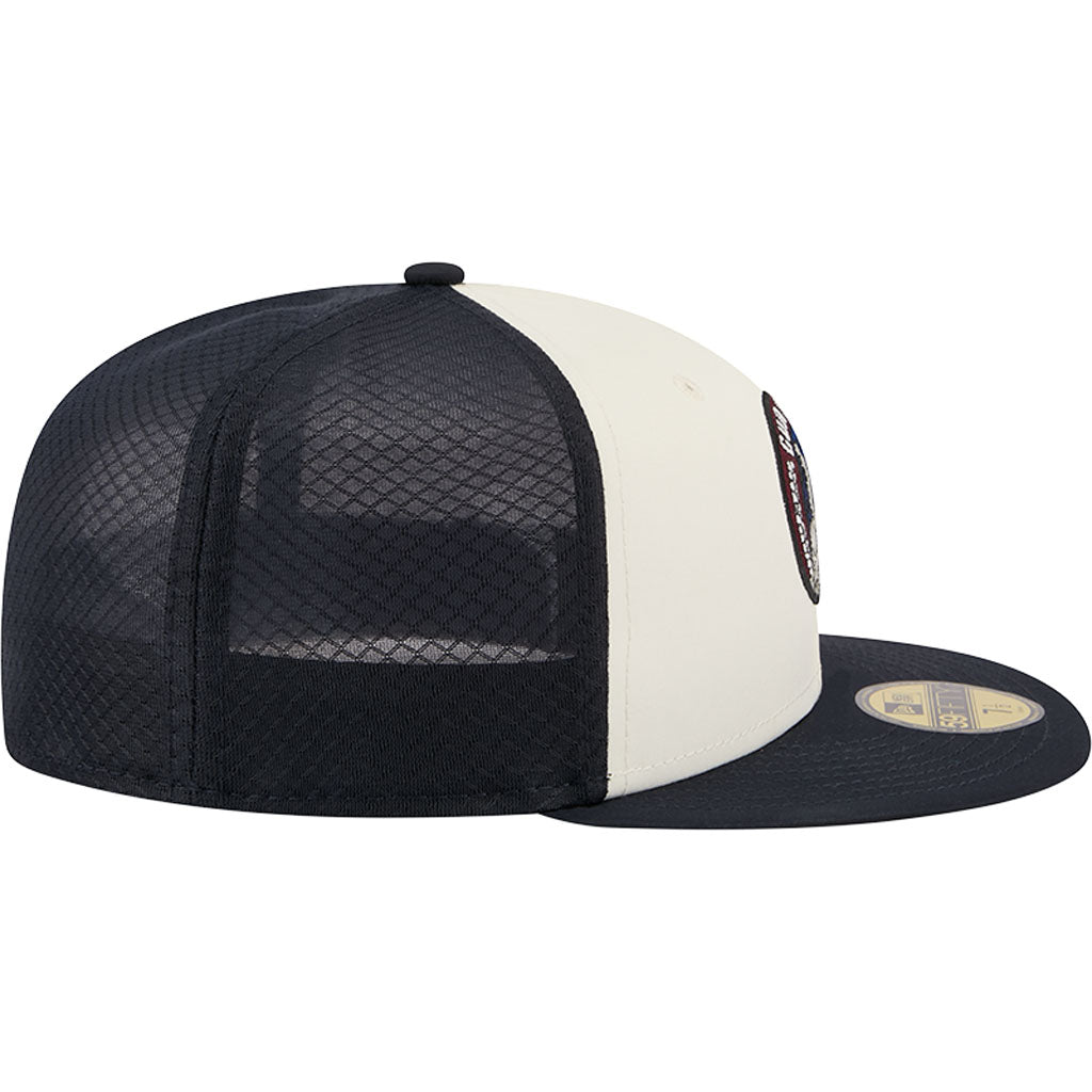 MLB Cleveland Guardians New Era City Connect Batting Practice 59FIFTY Fitted Hat - Cream